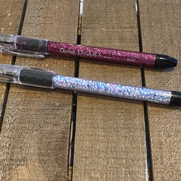 pentel Other - Pentel R.S.V.P. Fine Glitter Pens - Pink & Iridescent